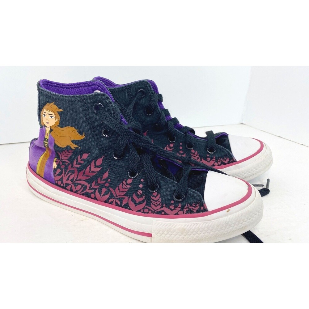 CONVERSE ALL-STAR Girl's Junior Frozen 2 Princess Anna Hi-Top Sneaker Size 1